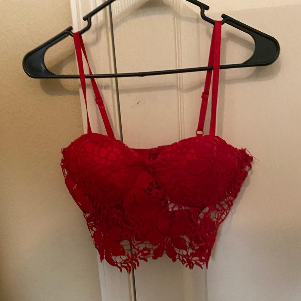 Red bralette